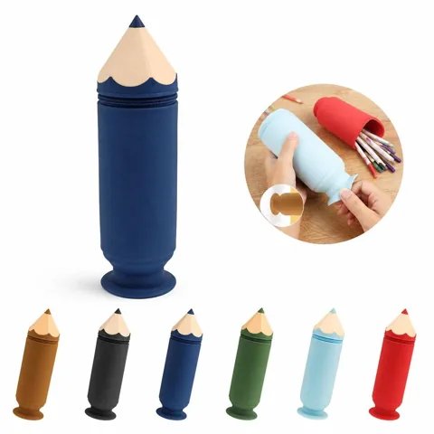 Large Capacity Silicone Pencil Case with Zipper, 2