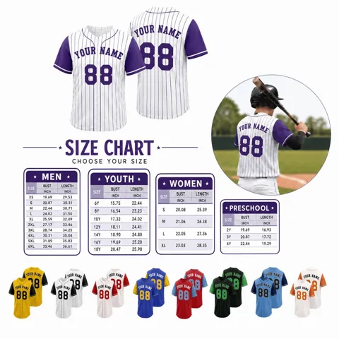 Striped Baseball Jersey For Sportswear & Uniforms 2