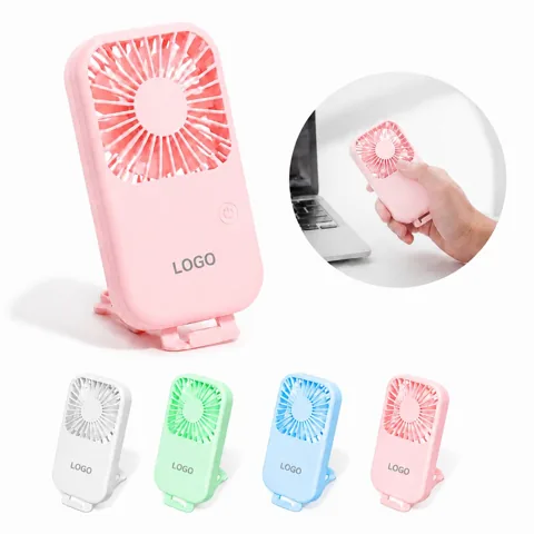 Rechargeable Handheld Fan with 3 Speeds, Convertible Desk