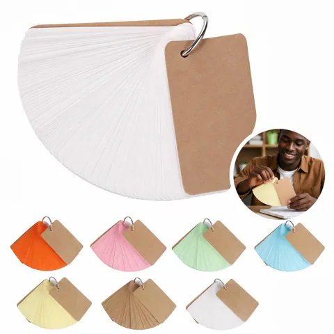 Mini Ring-Bound Notebook, Pocket-Size Flip Pad for Notes & 2