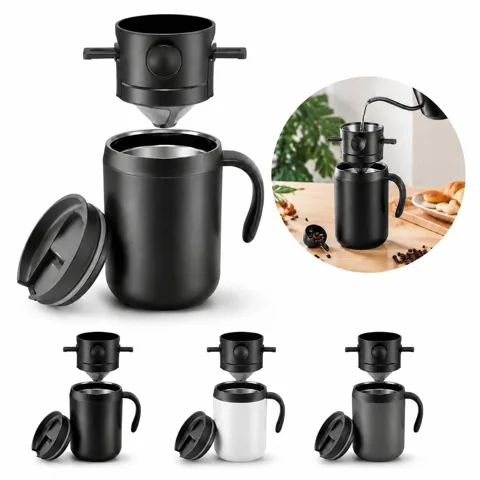 Stainless Steel Pour Over Coffee Drip Maker Set, Portable 2