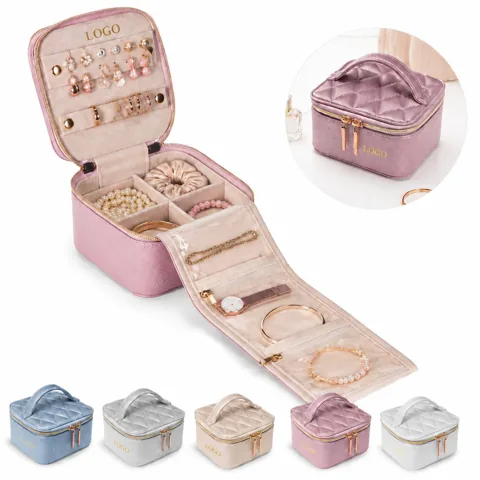 Premium PU Jewelry Storage Box with Handle,