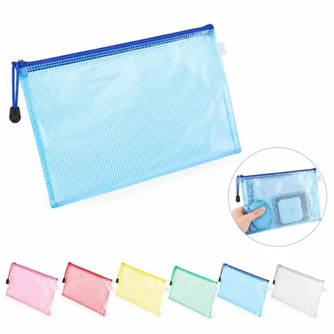 B4 Mesh Zipper Pouch Document Bag with Clear Visibility 2