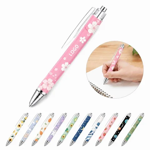 Retractable Promotional Ballpoint Pen with Smooth Quick-Dry