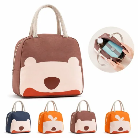Cartoon Insulated Lunch Bag with Thermal Foam Lining for Everyday Use 2