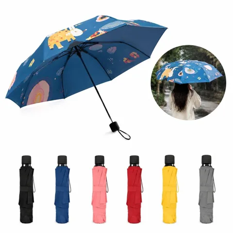 Full-Color Folding Umbrella 42-Inch Arc, Sublimation Print, 2