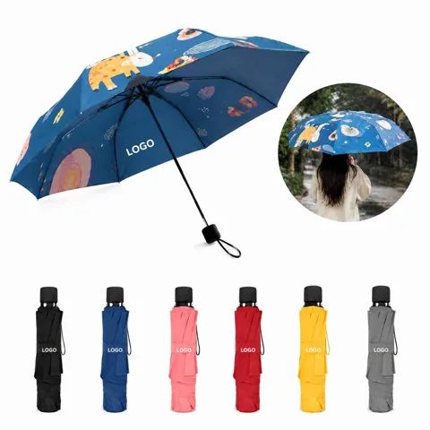 Full-Color Folding Umbrella 42-Inch Arc, Sublimation Print,