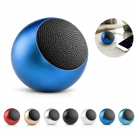 Mini Metal Wireless Speaker, Stereo Drum Type Portable 2