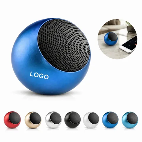 Mini Metal Wireless Speaker, Stereo Drum Type Portable