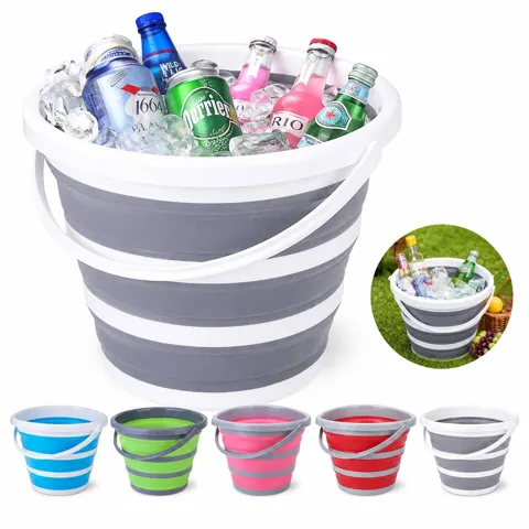 10L Collapsible Bucket with Handle, Space-Saving Portable 2
