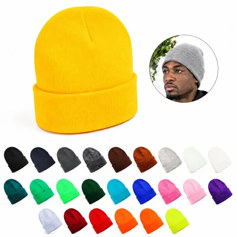 Unisex Warm Knitted Cap Double-Layer Winter Beanie 2