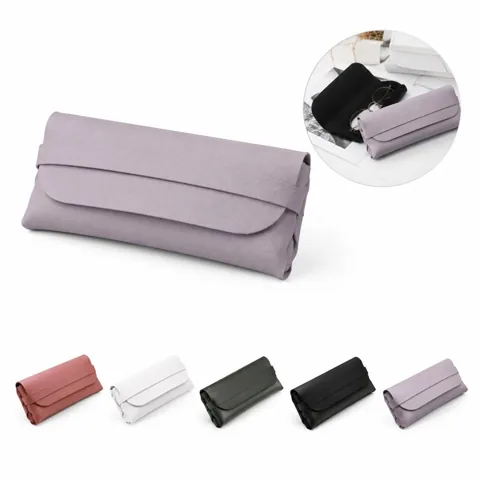 Compact PU Leather Eyewear Case with Soft Lining 2