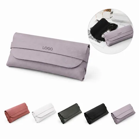 Compact PU Leather Eyewear Case with Soft Lining