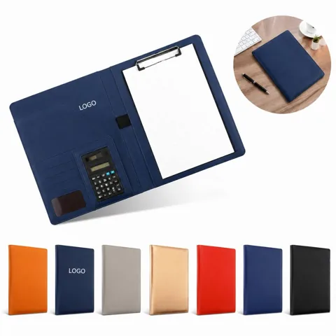 A4 PU Leather Business Folder with Multiple Compartments