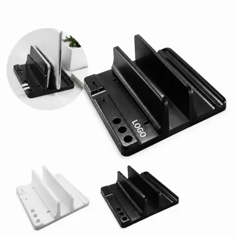 Adjustable Vertical Laptop Stand with Non-Slip Padding