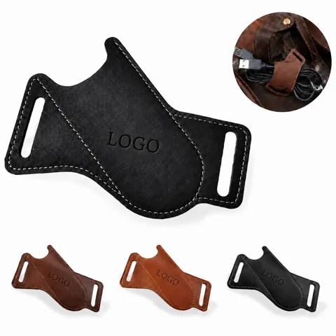 Heavy-Duty 5" Folding Knife Belt Pouch with Secure Closure