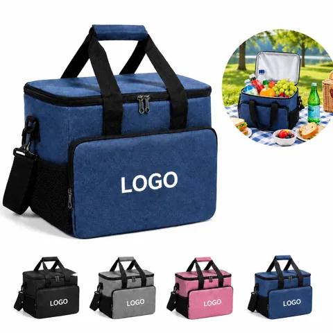Cationic Oxford Insulated Cooler Tote Bag for Food and More
