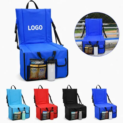 Oxford Cloth Folding Stadium Seat Cushion with Carry Handle
