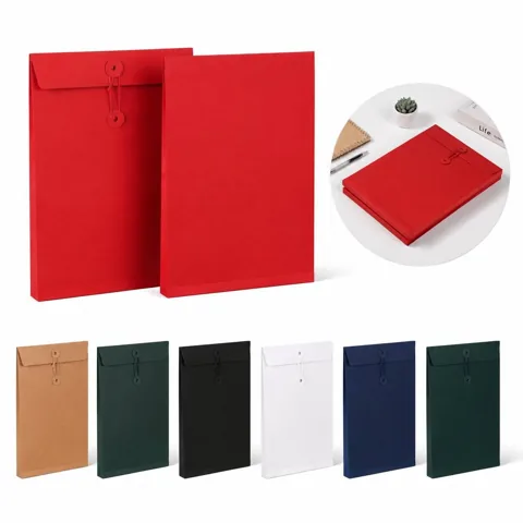 Thickened A4 Document File Bag with Secure Closure, 2