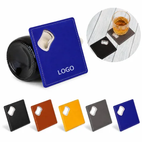 Coaster Bottle Opener with Built-In Opener, Eco-Friendly