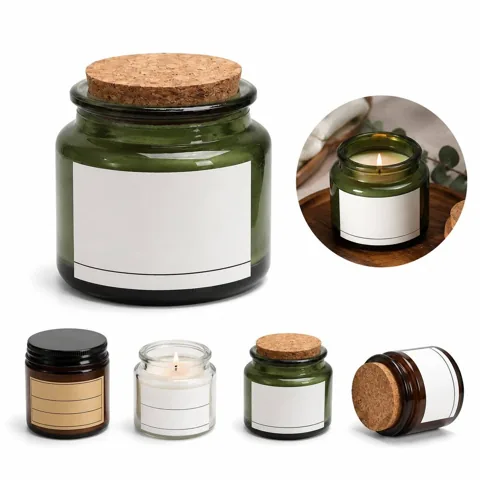 Natural Soy Wax Amber Jar Scented Candle for Calming 2