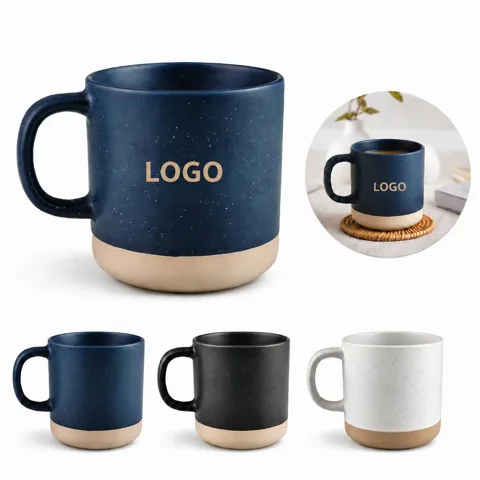 Speckled Black Ceramic Coffee Mug 11oz, Dishwasher Safe