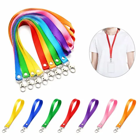 Smooth Polyester Neck Lanyards with Breakaway Safety Clip 2