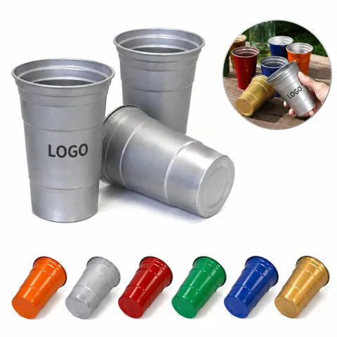16 oz Disposable Aluminum Cups for Events, Recyclable