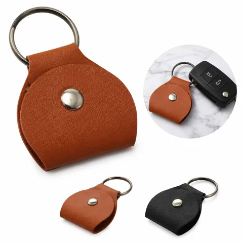 Genuine Leather Pick Holder with Keyring for Guitarists 2