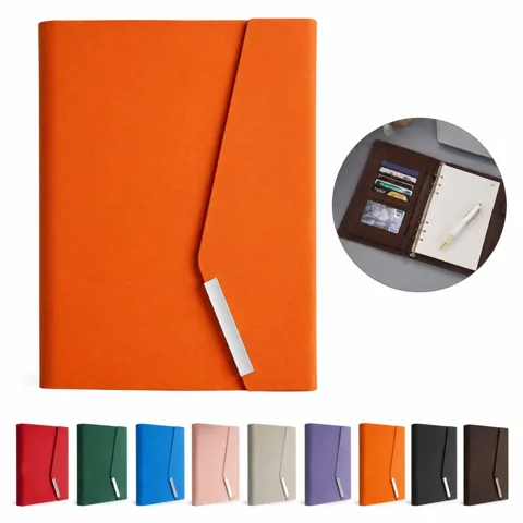 A5 Magnetic Tri-fold Notebook with Secure Buckle Closure 2