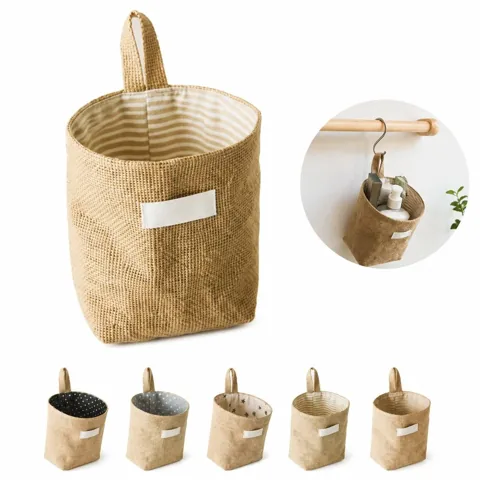 Natural Jute Hanging Storage Basket, Eco-Friendly Small 2