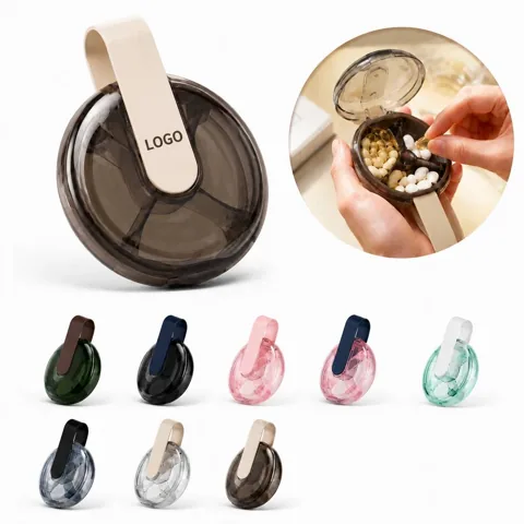 4-Compartment Clear Pill Organizer for Daily Medication and More