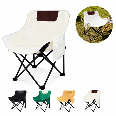 Foldable Beach Chair with Adjustable Recline and Cup Holder 2