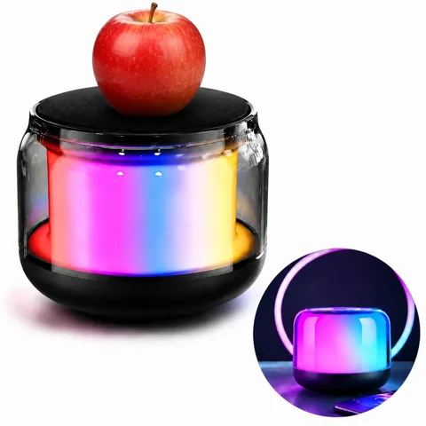 Tiny Barrel Wireless Wireless Speaker, Transparent RGB, 2