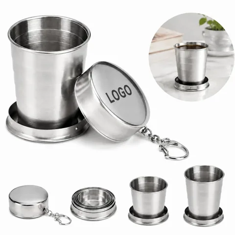 150ml Stainless Steel Collapsible Coffee Cup with Lid