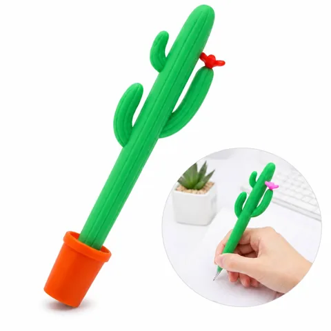 Potted Cactus Ballpoint Pens with Smooth Ink, Fun Desk Decor 2