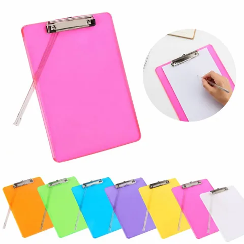 A4 PS Transparent Dual-Scale Clipboard with Ruler for Everyday Use 2