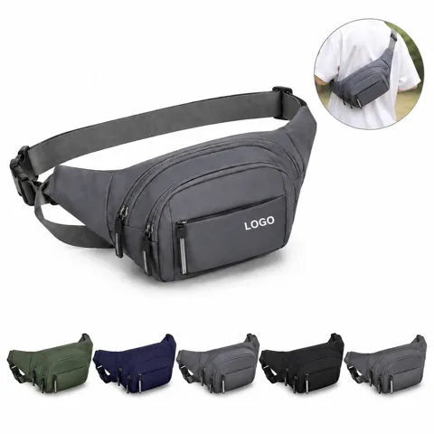 Outdoor Sports Waist Pack with Water-Resistant Zippered