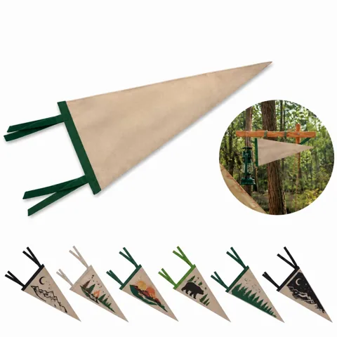 Customizable Full Color Felt Pennant Triangle Flag for Decor 2