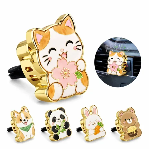 Panda Car Air Freshener Tablet, Long-Lasting Aromatherapy 2