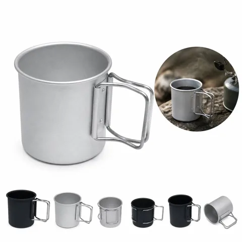 Collapsible Aluminum Travel Mug with Spill-Resistant Lid 2