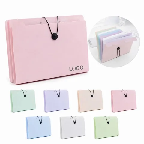 Multicolor 5-Pocket Expanding File Folder with Accordion