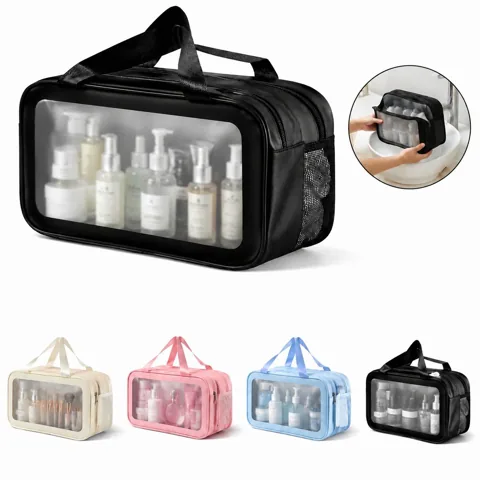 2-Compartment Toiletry Bag with Waterproof Wet Dry 2
