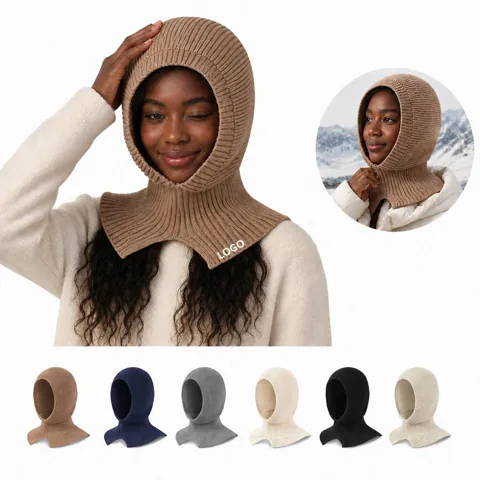Winter Knitted Balaclava and Gloves Set for Warm Outdoor