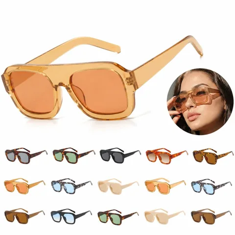 UV Protection Flat Sunglasses for Men Women with Anti-Glare 2