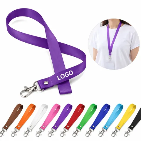 Custom Embroidered ID Lanyard with Clip, Adjustable 17.7