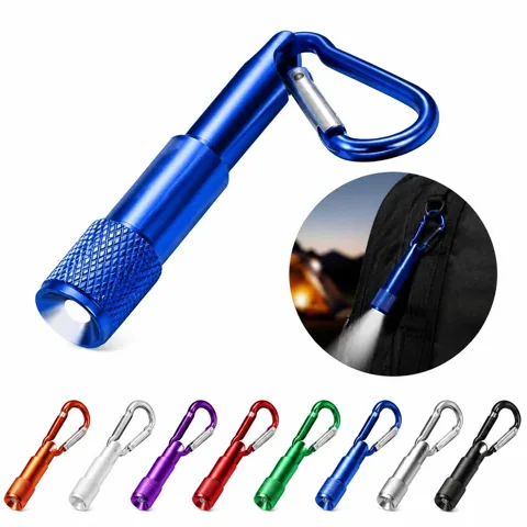 Mini LED Keychain Flashlight with Carabiner Clip 2