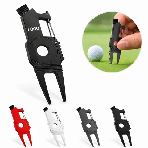 Golf Divot Repair Tool with Ball Marker, 7-Inch Metal