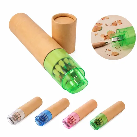 12-Piece Break-Resistant Colored Pencils with Sharpener Set 2