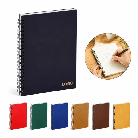 A5 Spiral Notebook, Kraft Cover, Lay-Flat Design for Everyday Use